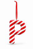 Candy Cane Alphabet Hanging Decoration – 10cm