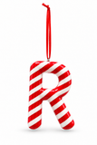 Candy Cane Alphabet Hanging Decoration – 10cm