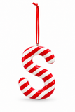 Candy Cane Alphabet Hanging Decoration – 10cm