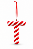 Candy Cane Alphabet Hanging Decoration – 10cm
