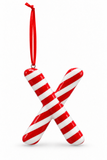 Candy Cane Alphabet Hanging Decoration – 10cm