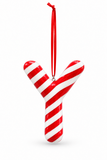 Candy Cane Alphabet Hanging Decoration – 10cm