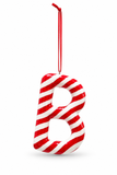 Candy Cane Alphabet Hanging Decoration – 10cm