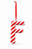 Candy Cane Alphabet Hanging Decoration – 10cm
