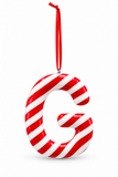 Candy Cane Alphabet Hanging Decoration – 10cm