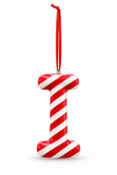 Candy Cane Alphabet Hanging Decoration – 10cm