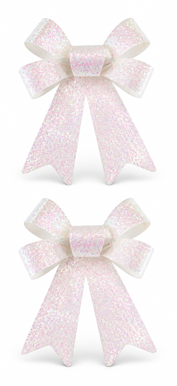 Candy Sequin Christmas Bows - 2 Pack