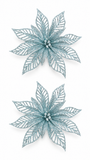 Pastel Glitter Poinsettia Clips – 2 Pack