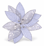 Velvet and Sheer Poinsettia Clip