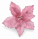 Iridescent Sequin Poinsettia Stem