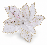 Iridescent Sequin Poinsettia Stem