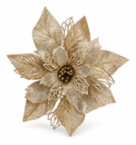Glitter Poinsettia Clip