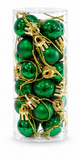 Green mini baubles, 2 cm, 24-pack