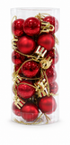 Red mini baubles, 2 cm, 24-pack