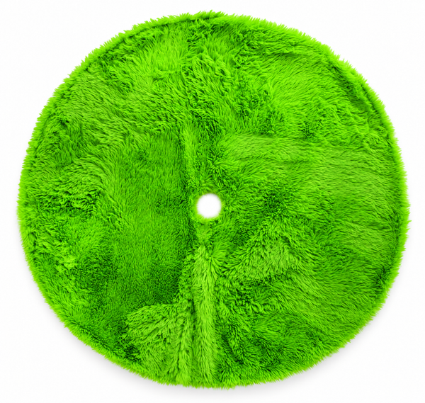 Mean Green Shaggy Christmas Tree Skirt 120 cm