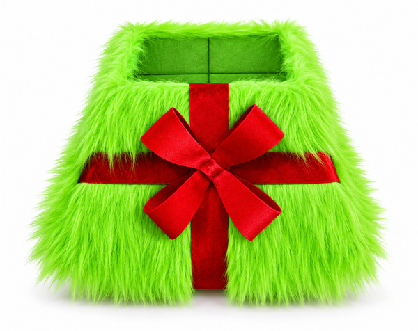 Mean Green Furry Foldable Christmas Tree Base