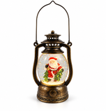 Musical Glitter Swirl Christmas Hurricane Lantern