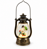 Musical Glitter Swirl Christmas Hurricane Lantern
