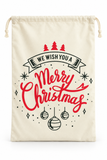 Christmas Wishes Canvas Gift Sack - 50 x 70 cm