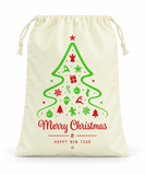 Christmas Wishes Canvas Gift Sack - 50 x 70 cm