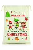 Christmas Wishes Canvas Gift Sack - 50 x 70 cm