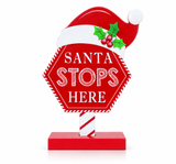 Mini Red Christmas Sign Post
