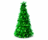 Laser Tinsel Cone Christmas Tree 26 cm