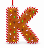 Gingerbread Candy Alphabet Decoration – 11cm