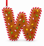 Gingerbread Candy Alphabet Decoration – 11cm