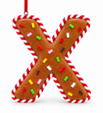 Gingerbread Candy Alphabet Decoration – 11cm