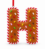 Gingerbread Candy Alphabet Decoration – 11cm