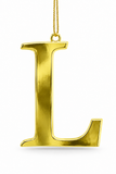 Gold Metal Alphabet Hanging Decoration