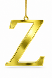 Gold Metal Alphabet Hanging Decoration