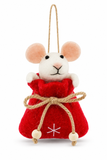 Felt Character in Christmas Sack Hanging Decoration