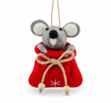 Felt Character in Christmas Sack Hanging Decoration