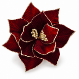 Luxe Velvet Poinsettia Clip