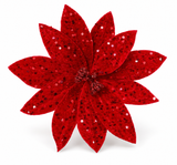 Moonstone Sequin Poinsettia Clip