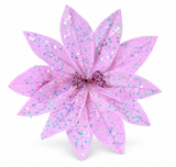 Moonstone Sequin Poinsettia Clip