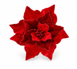 Velveteen Poinsettia Clip
