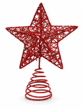 Glitter Star Christmas Tree Topper – 20cm