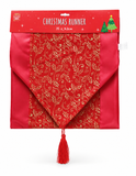 Red Sateen Christmas Table Runner