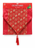 Red Sateen Christmas Table Runner