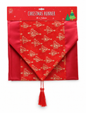 Red Sateen Christmas Table Runner