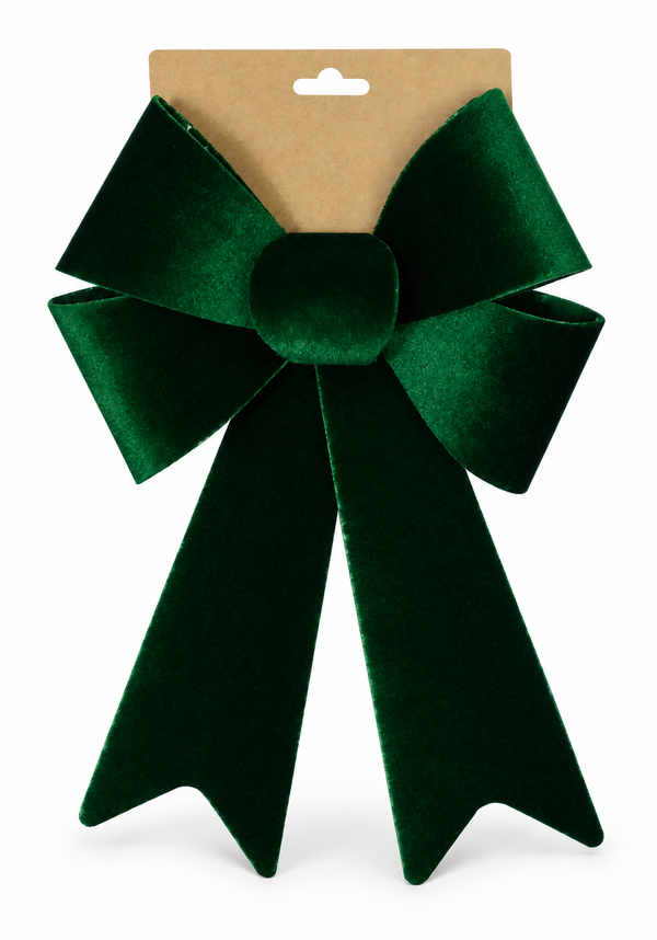 Classic Velveteen Christmas Bow 23 x 38cm