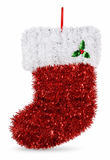 Christmas Tinsel Hanging Plaque