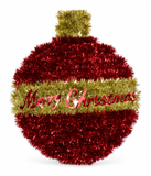 Merry Christmas Tinsel Bauble Plaque – 23 cm