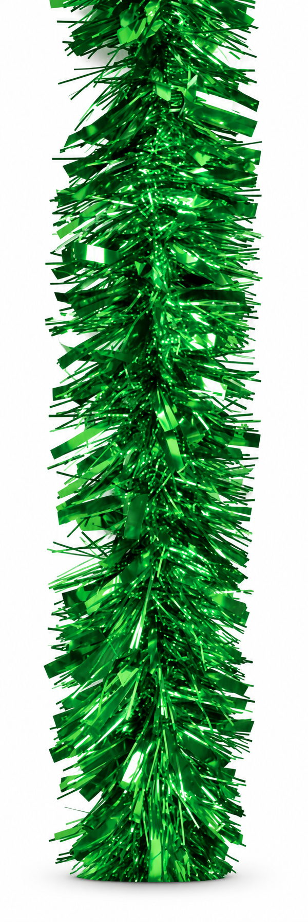 Green Fine and Mixed-Cut Christmas Tinsel – 2m