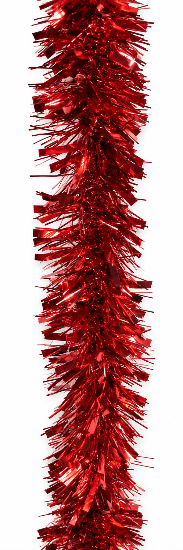 Red Fine and Mixed-Cut Christmas Tinsel – 2m