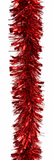 Red Fine and Mixed-Cut Christmas Tinsel – 2m