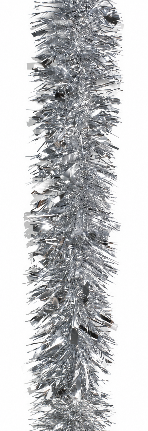 Silver Fine and Mixed-Cut Christmas Tinsel – 2m